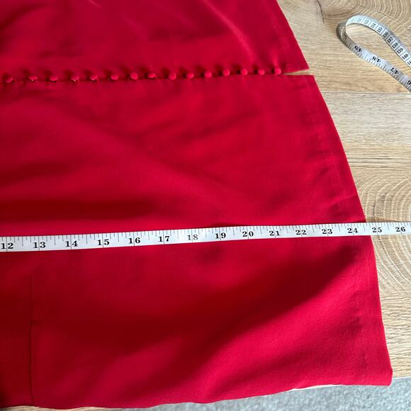 Madewell Silk Button Down Cami Cranberry Red 22 - Picture 11 of 14